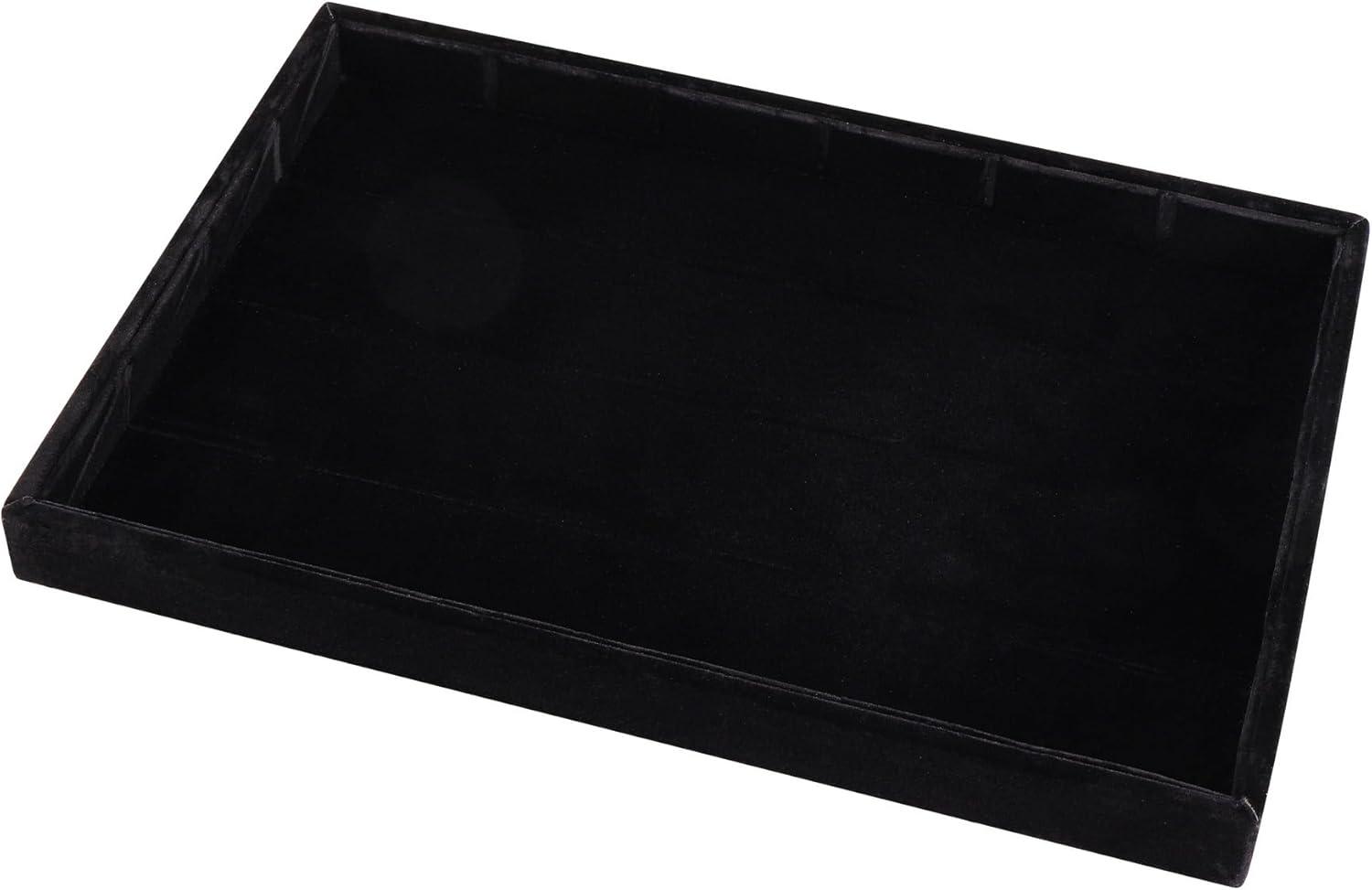 Elegant Beige Linen 24-Compartment Jewelry Tray Organizer