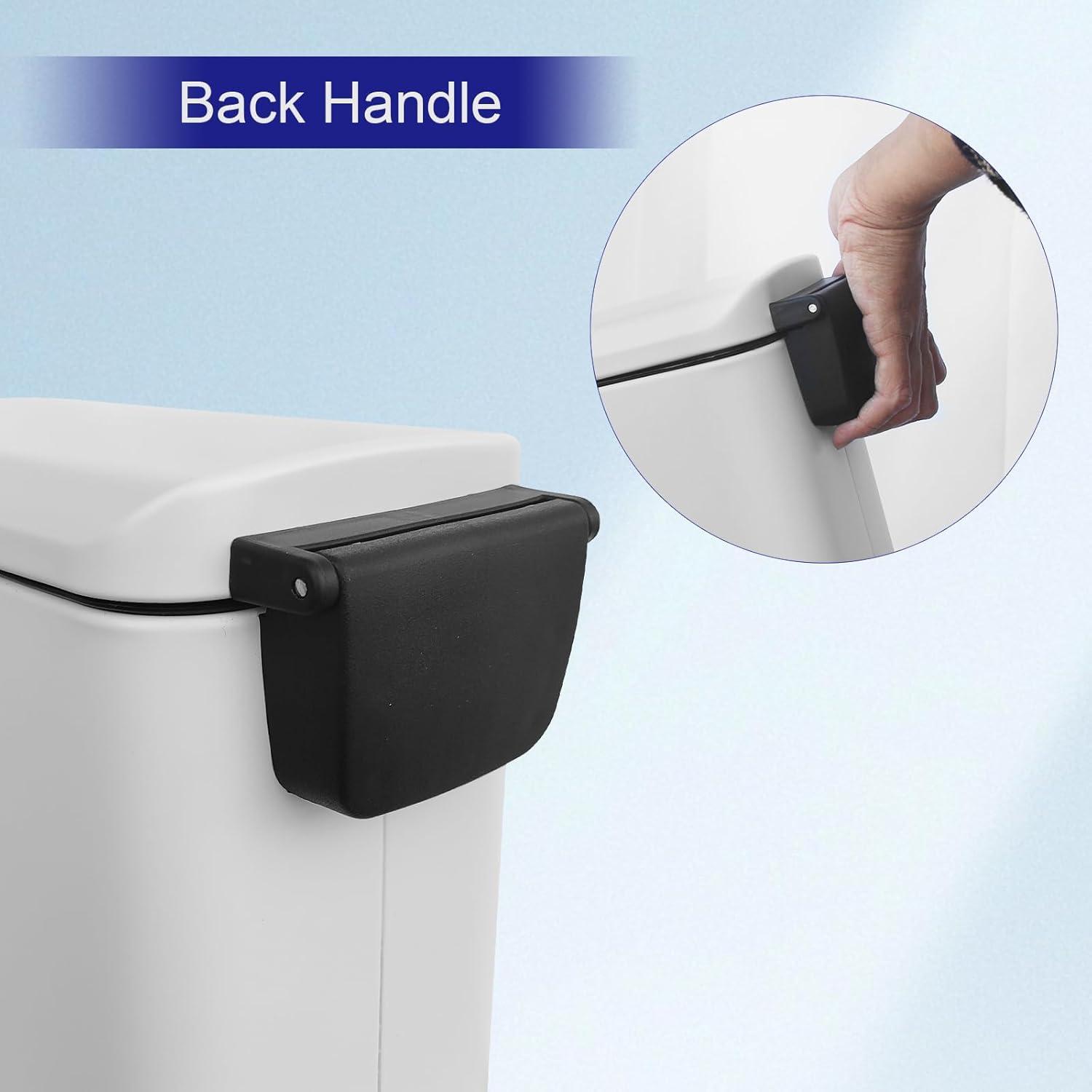 FDW Bathroom Trash Can With A Lid 1.3 Gallon  (5 L) Small Trash Bin Step Pedal Garbage Can With Removable Bucket Slim For Small Spaces For Bathroom,Bedroom,Kitchen,Office