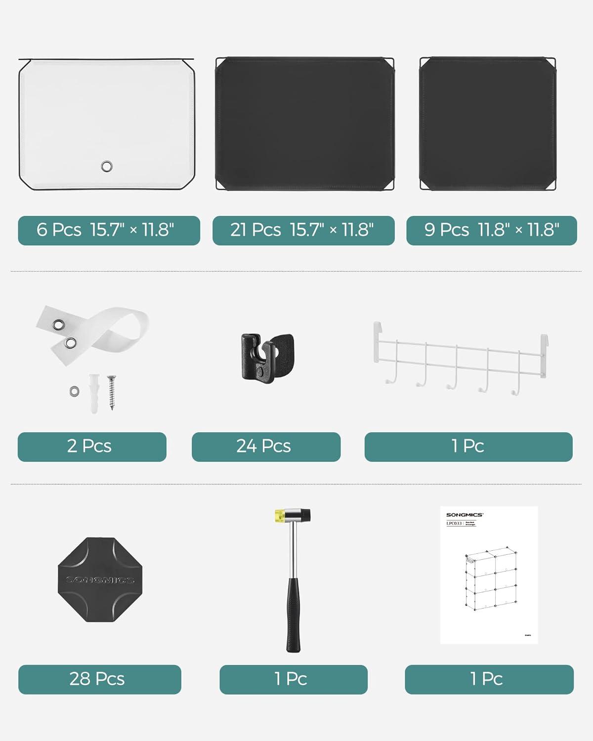 SONGMICS Shoe Rack Organizer, 6-Tier Shoe Storage Cabinet for Closet and Entryway, Holds 24 Pairs of Shoes, Adjustable, Black ULPC033B01