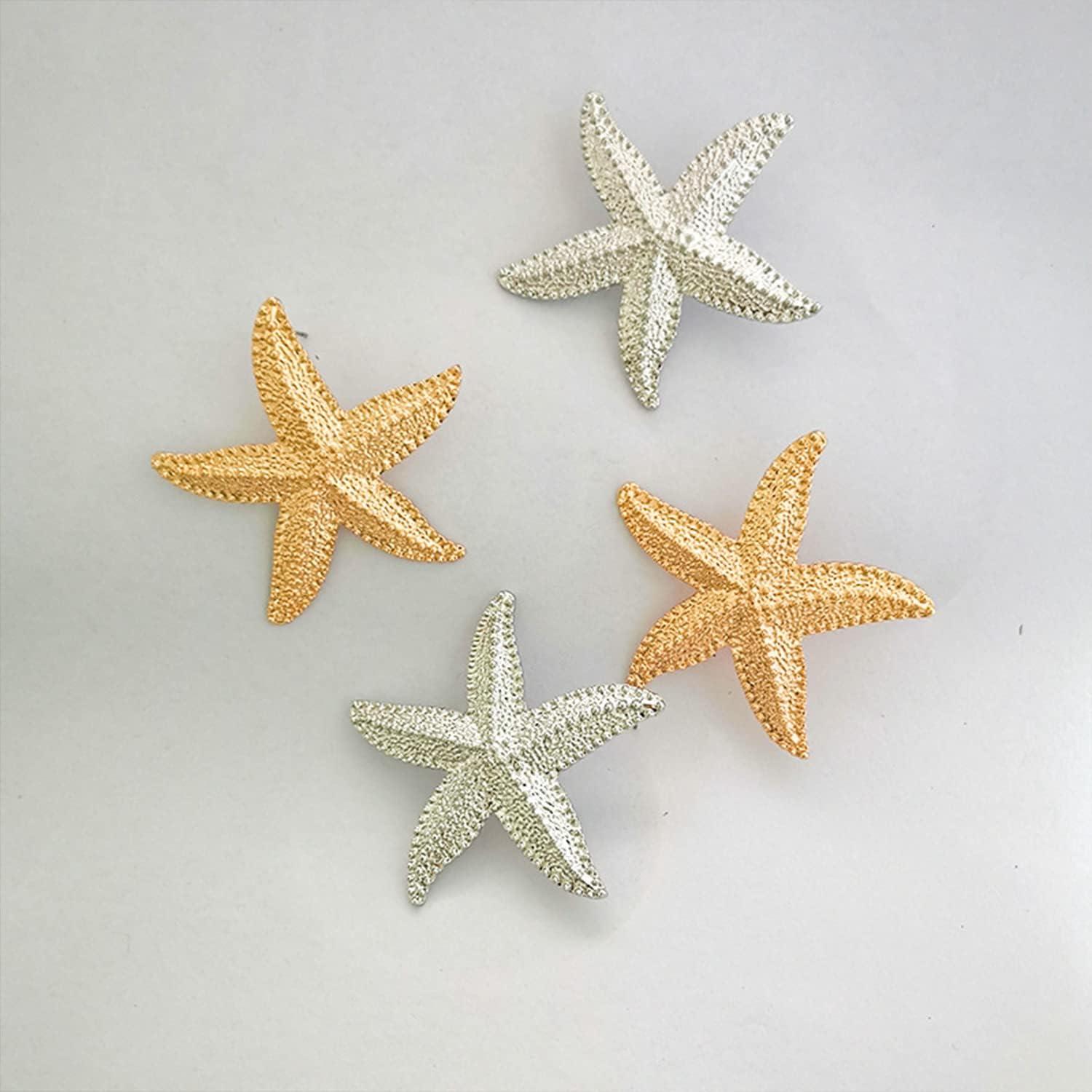 Punk Boho Starfish Earrings Starfish Statement Star Stud Earrings for Women Beach Ocean Summer Jewelry