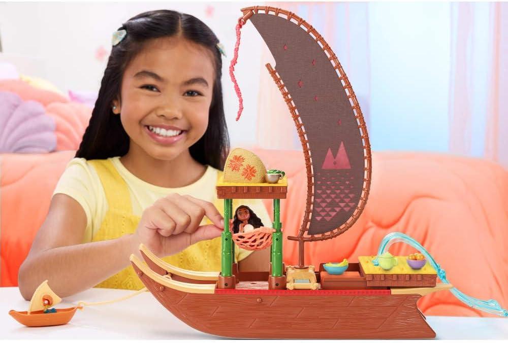 Disney Moana 2 Moana's Adventure Canoe Playset with Small Doll & Accessories