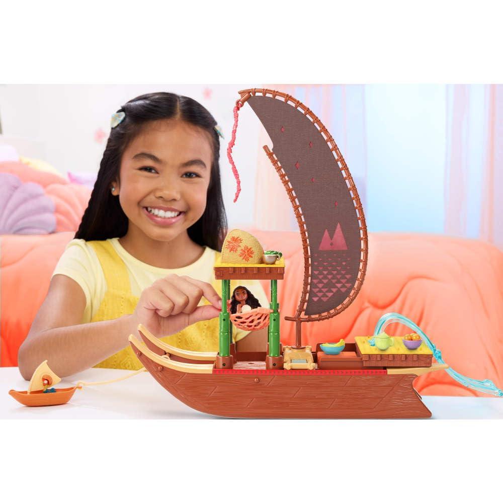 Disney Moana 2 Moana's Adventure Canoe Playset with Small Doll & Accessories