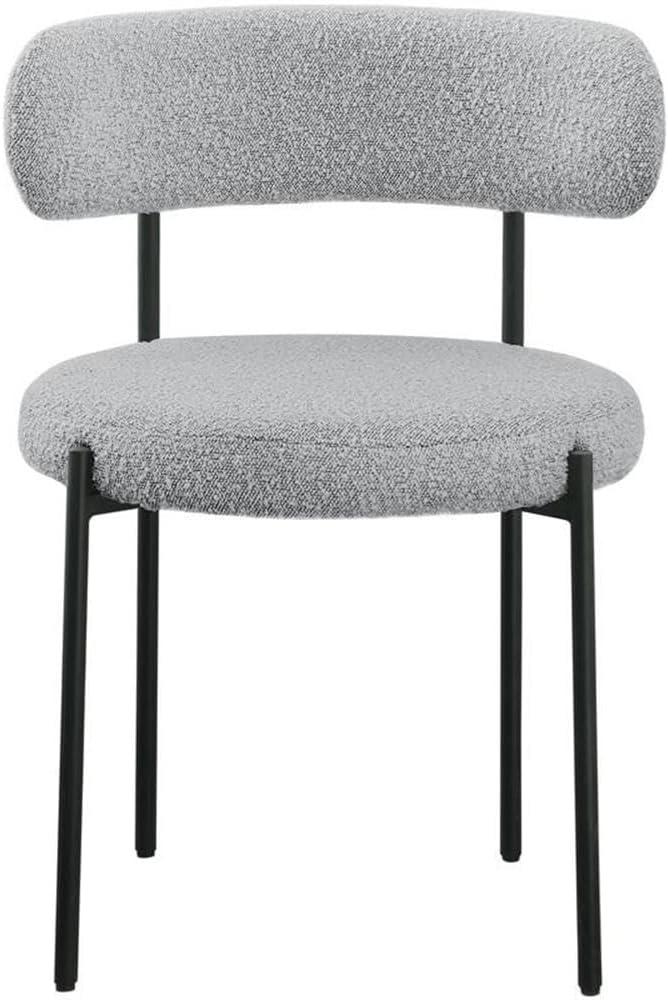 Meridian Furniture Beacon Silla de Comedor de Tela Boucle Gris