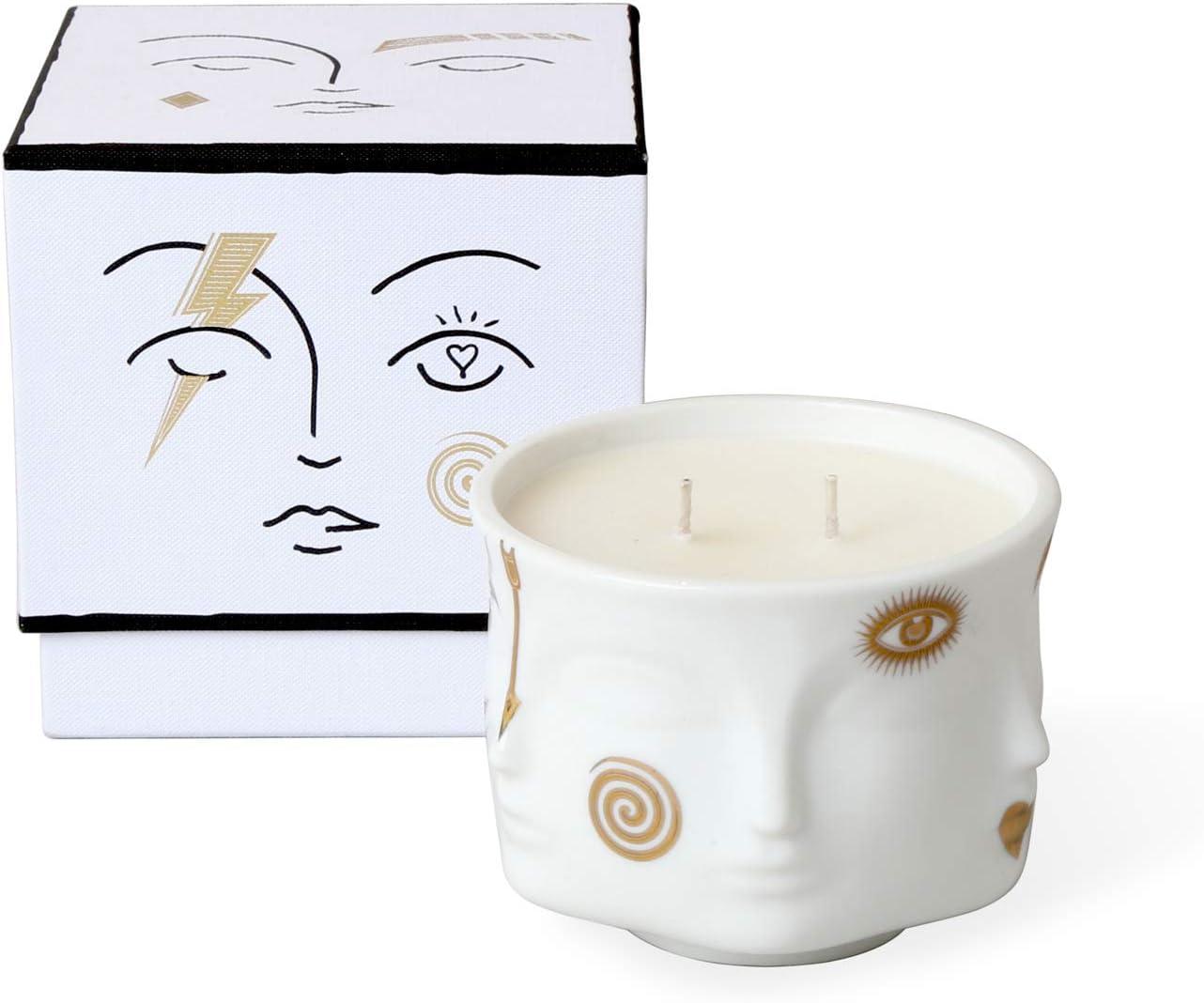 Muse Gilded Scented Designer Candle with Ceramic Holder