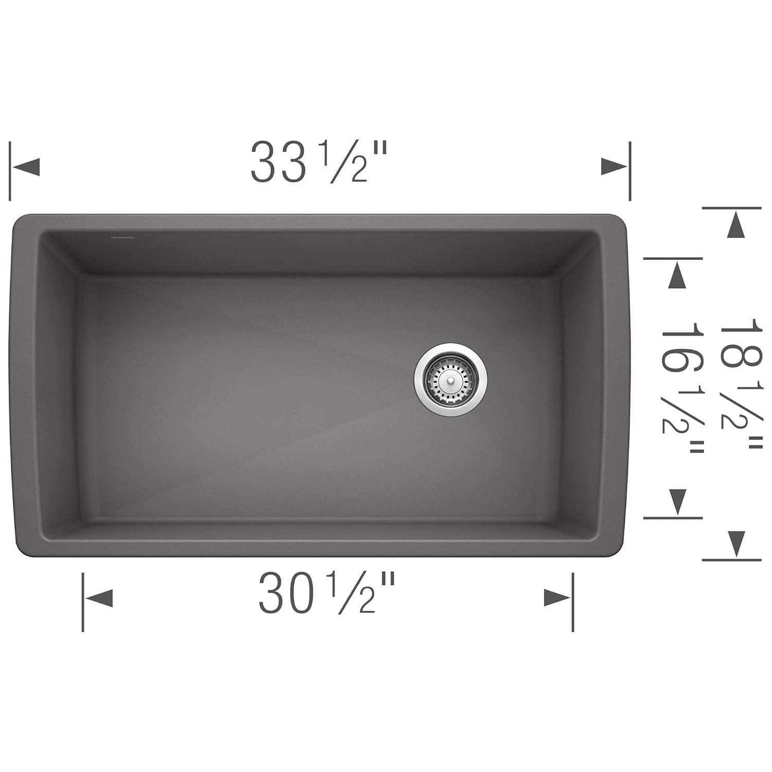 Diamond SILGRANIT 33" Super Single Undermount Kitchen Sink