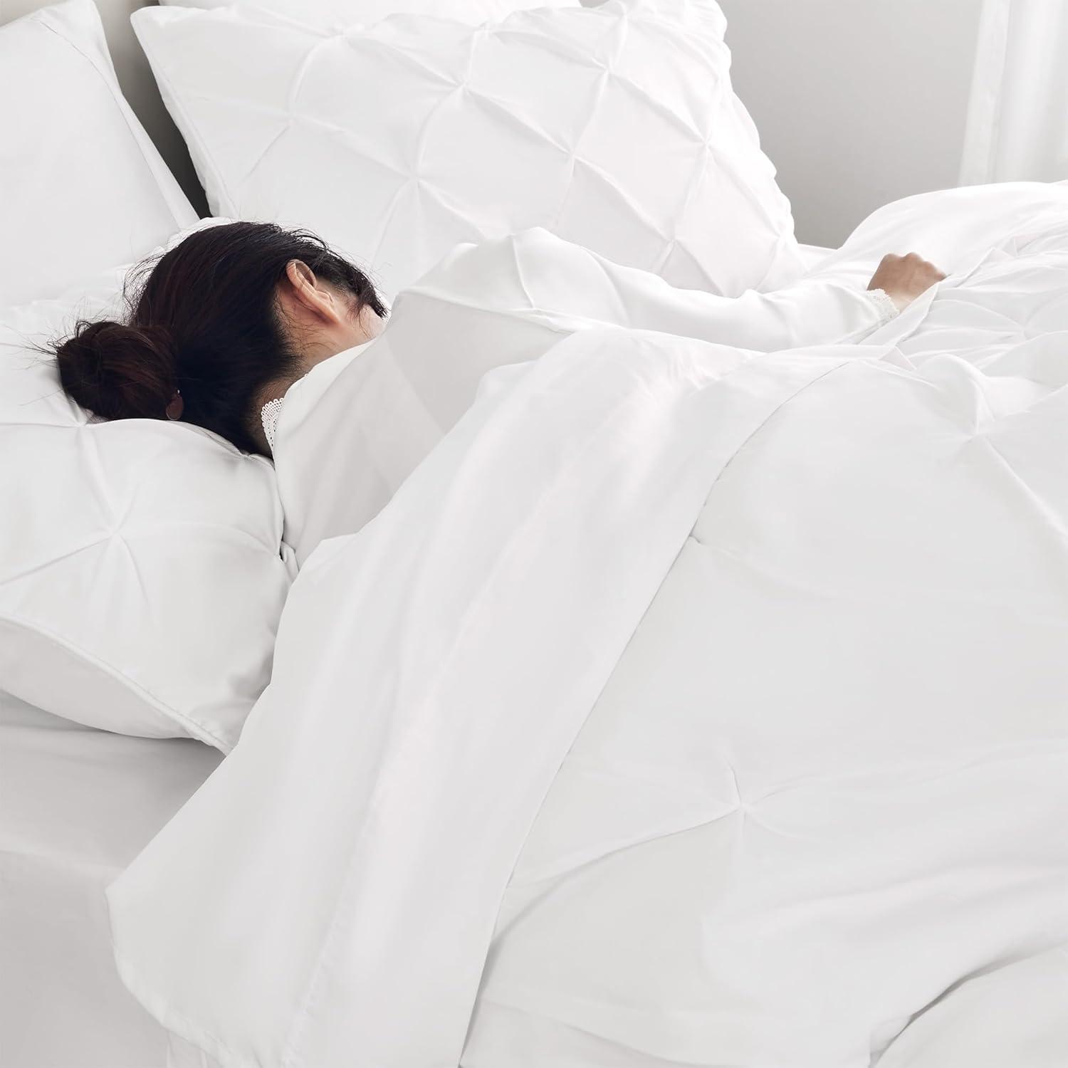 Bed-in-A-Bag Pleated Comforter Set with Bed Sheets