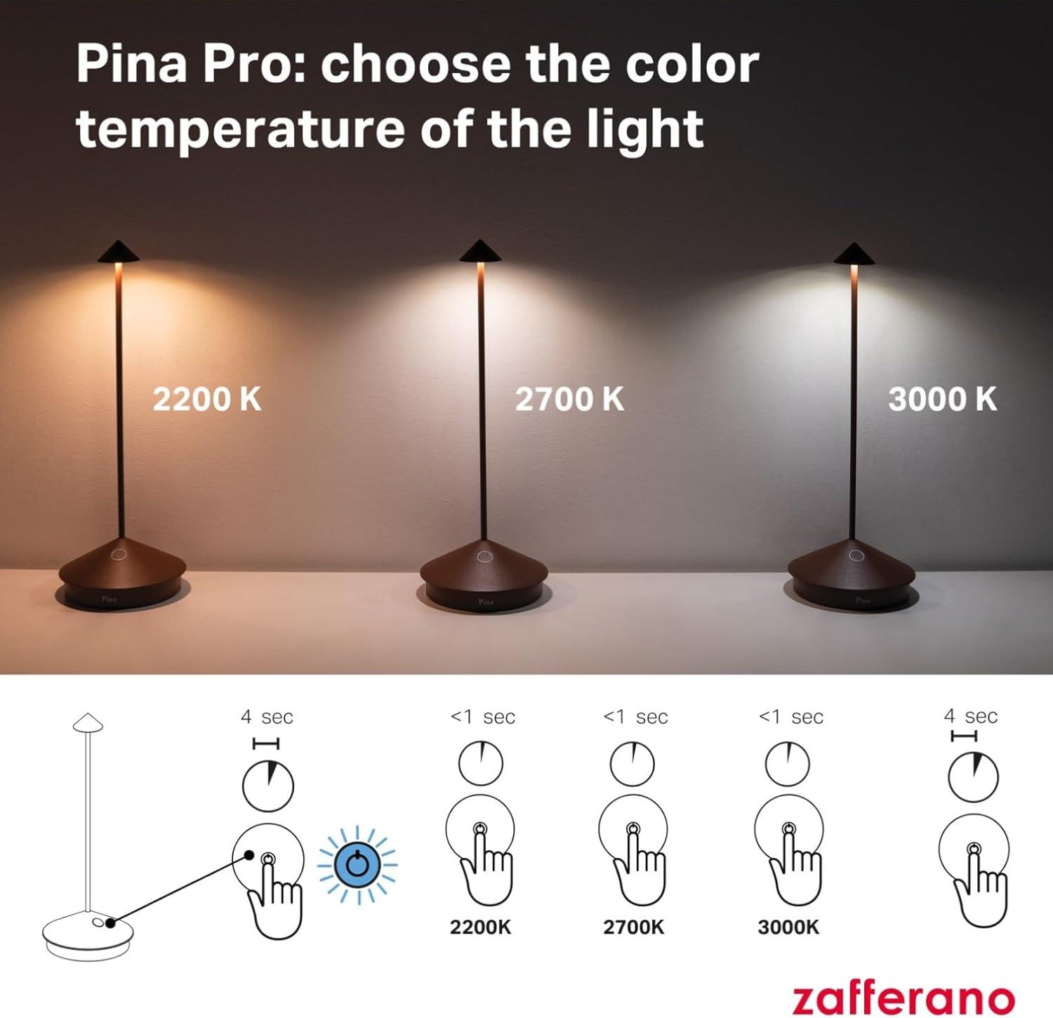 Pina Pro Sand Brown Metal Table Lamp by Zafferano America 11.4"