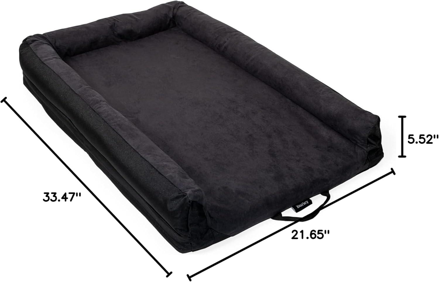X-Large Black Plush Outdoor Pet Bed