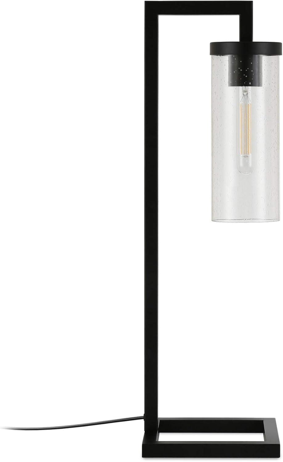 Evelyn&Zoe Malva 67.75" Tall Floor Lamp with Glass shade in Brass/Clear