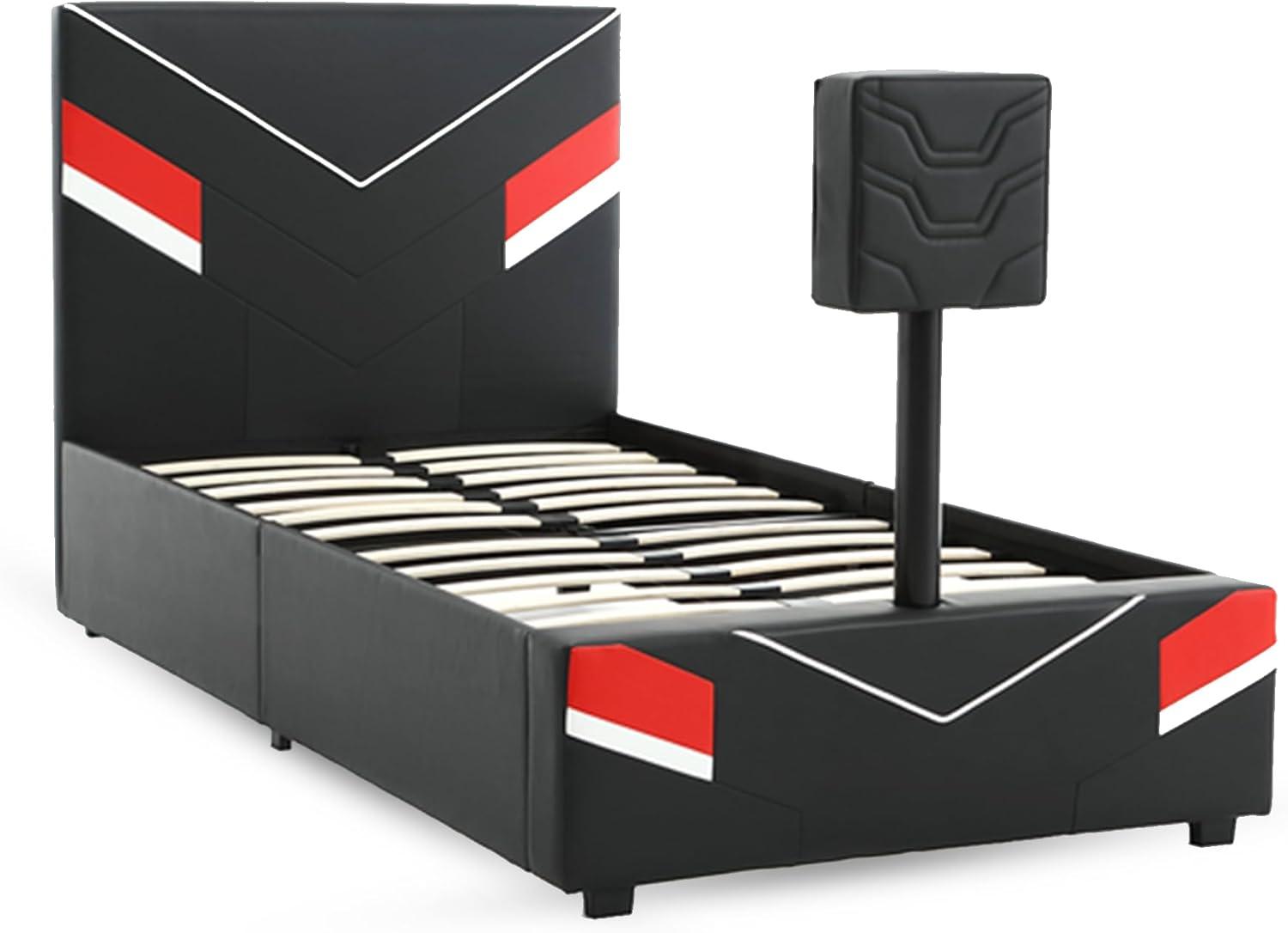 X Rocker Orion eSports Gaming Bed Frame with TV Mount, Child/Teen, Black/Red, Twin, 42.5" H