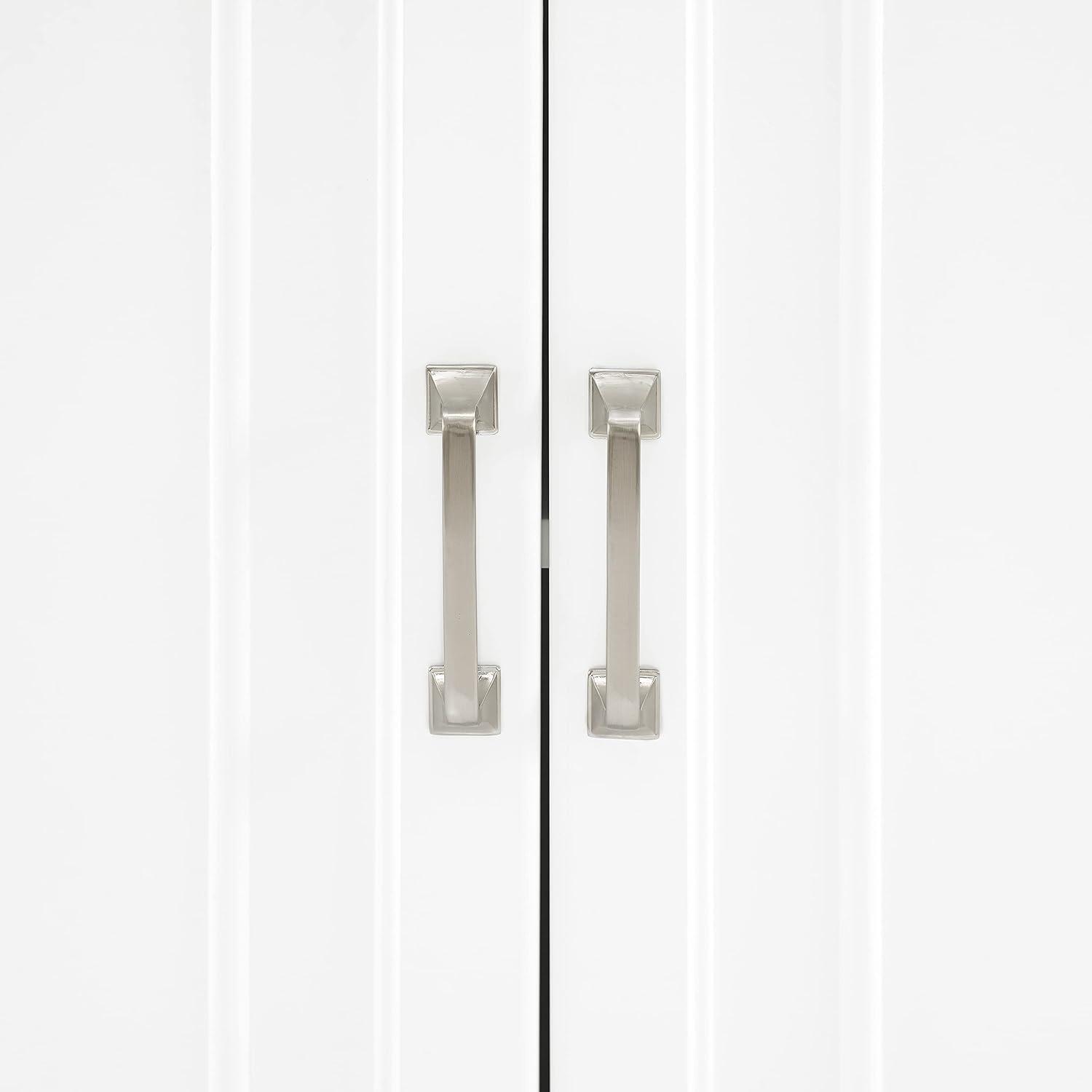 Stanton Sideboard White - Crosley: Adjustable Shelves, 2 Drawers, Traditional Farmhouse Design