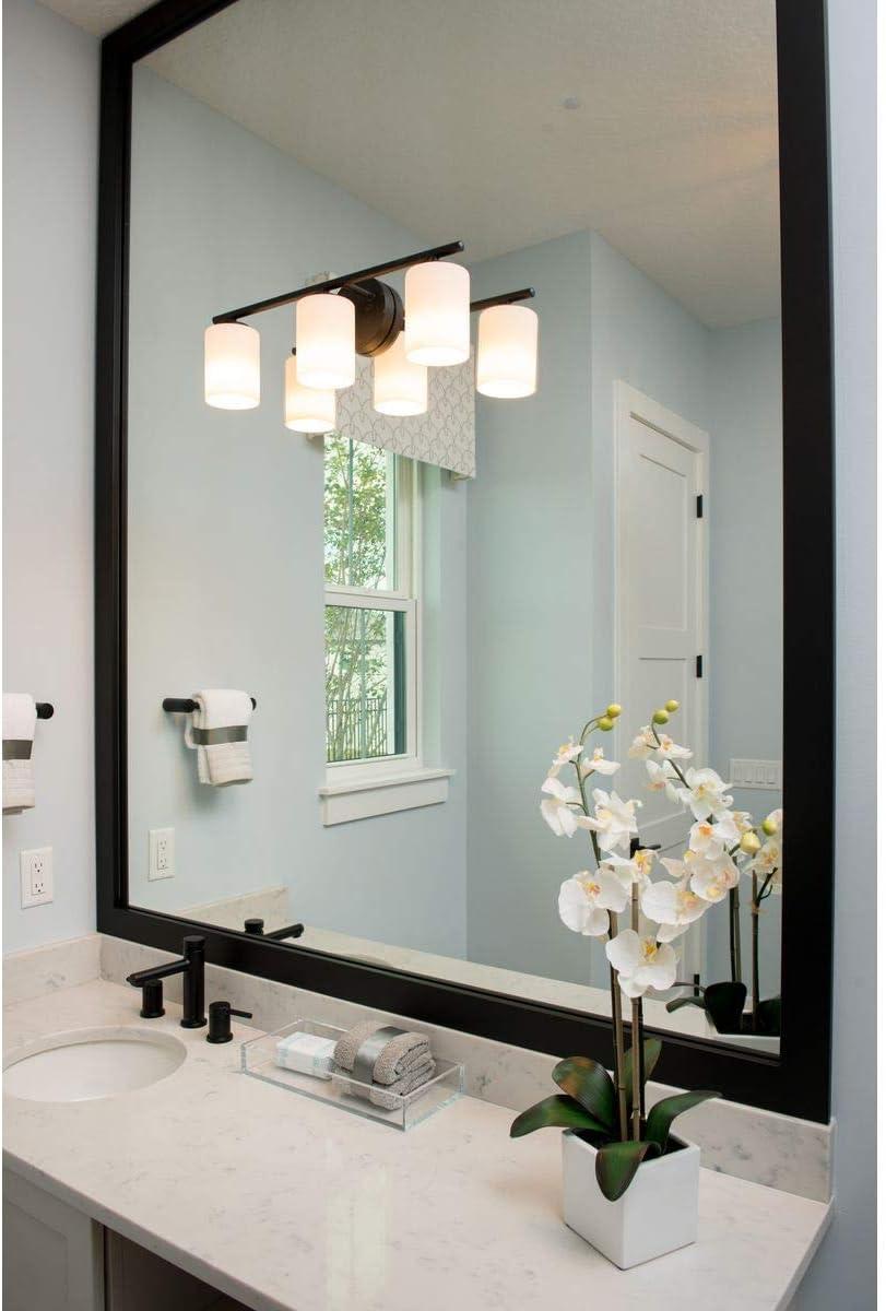 Progress Lighting Replay 3-Light Bath Vanity, Antique Bronze, Porcelain, Up/Down Mounting, Shade Included