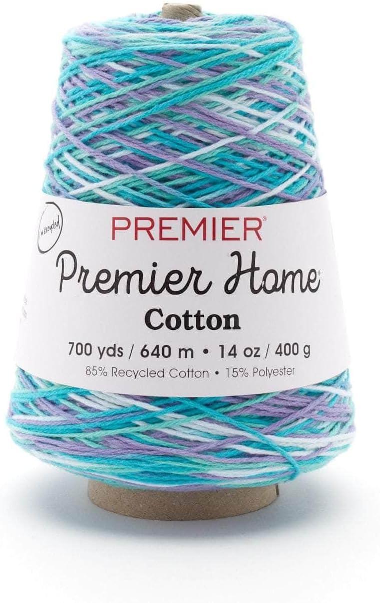 Premier Yarns Home Cotton Cone Yarn, Ideal Knitting and Crochet Supplies, Cotton-Polyester Blend, Multi, Water Lilies