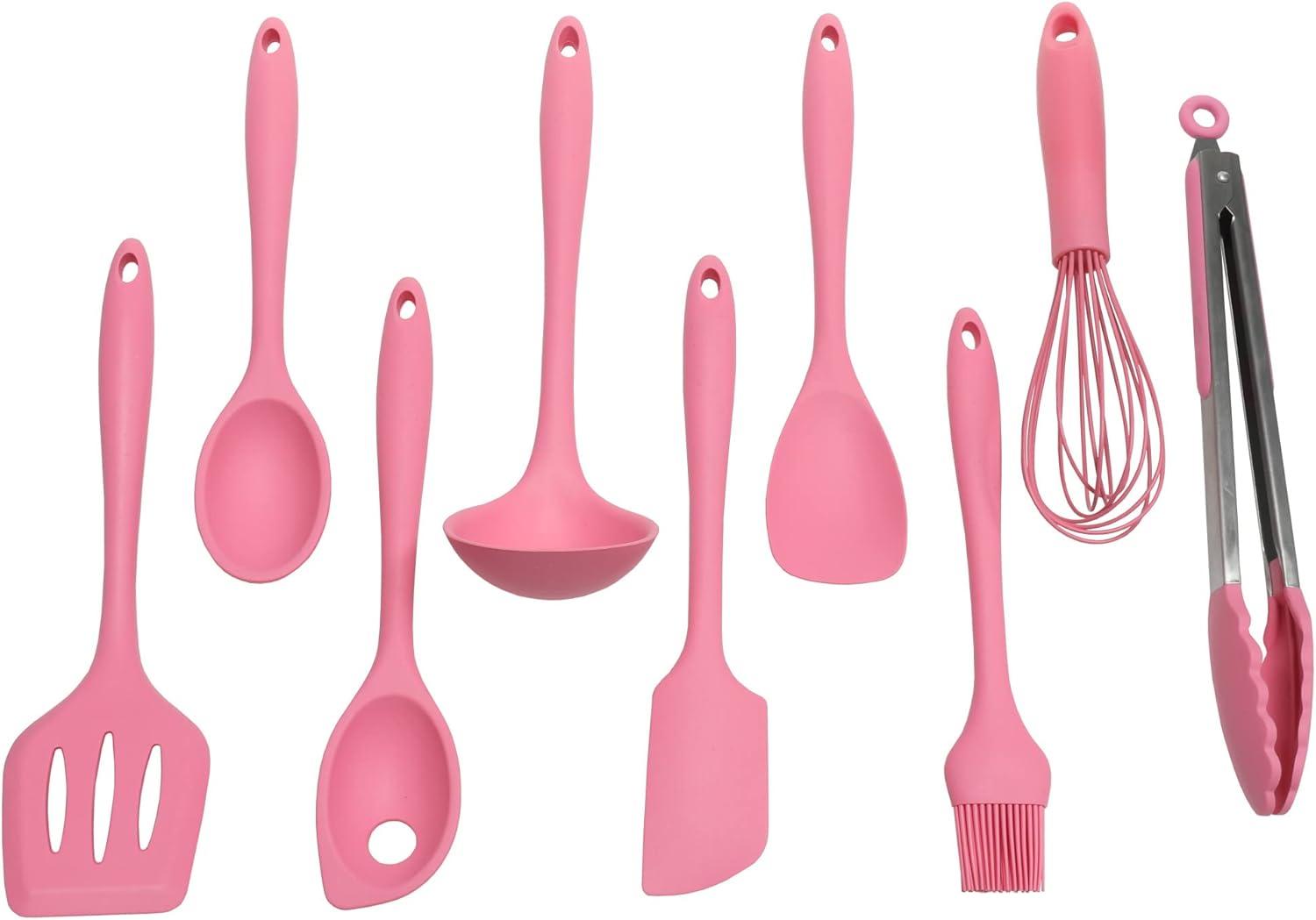Chef Craft Premium Silicone Basting Spoon, 11 inch, Pink