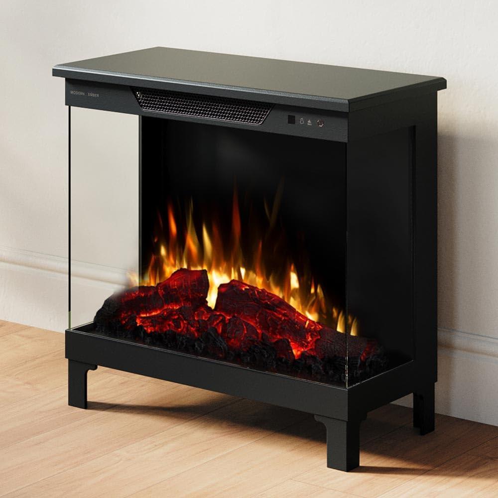 Modern Ember Skyline Smart 3-SidedElectric Fireplace Stove Heater