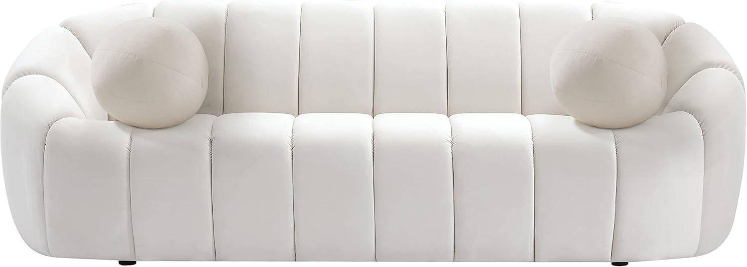 Meridian Furniture Elijah Cream Velvet Sofa