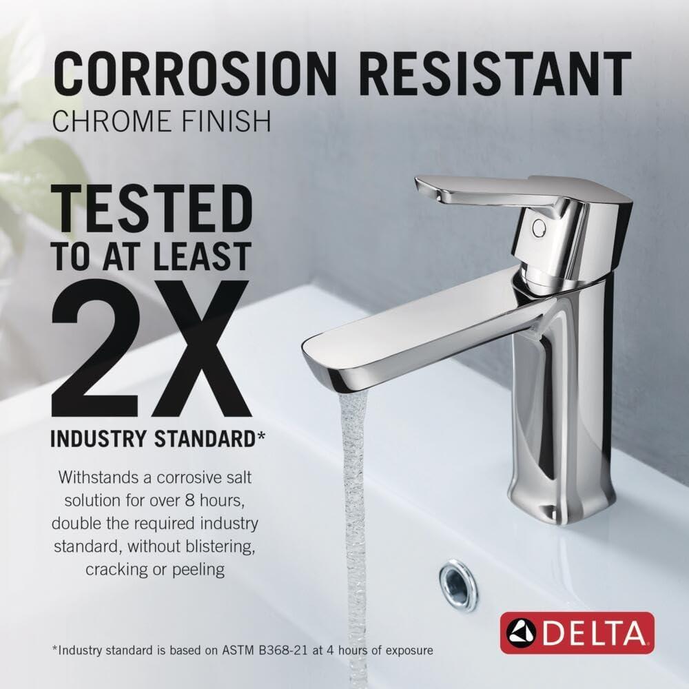 Modern Single Hole Bathroom Faucet with Drain Assembly, Single Handle Bathroom Sink Faucet