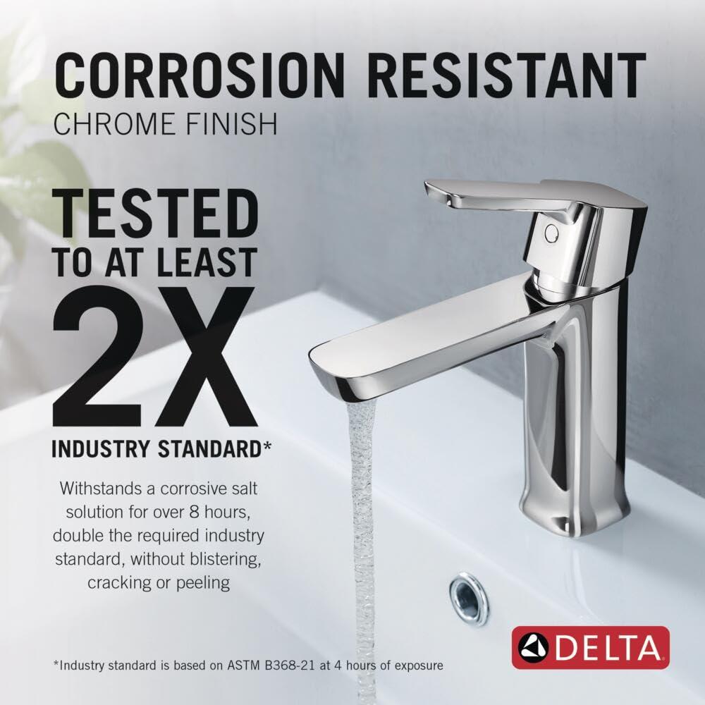 Modern Single Hole Bathroom Faucet with Drain Assembly, Single Handle Bathroom Sink Faucet