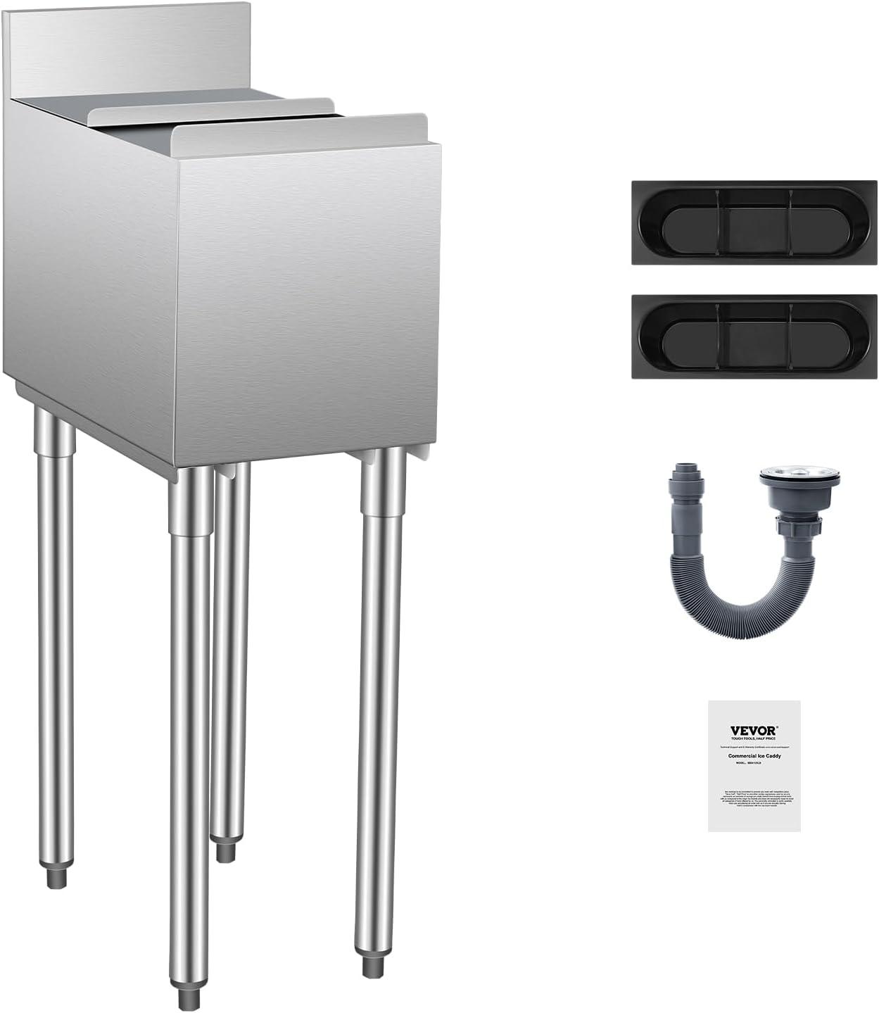 VEVOR 32qt Rolling Ice Chest Cooler Cart Outdoor Stand Up Cooling Bin on Wheels