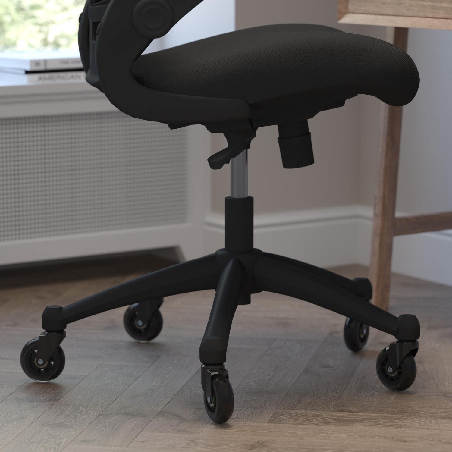 Flash Furniture Regent Park Ergonomic Swivel Task Chair with Roller Wheels & Flip Up Arms