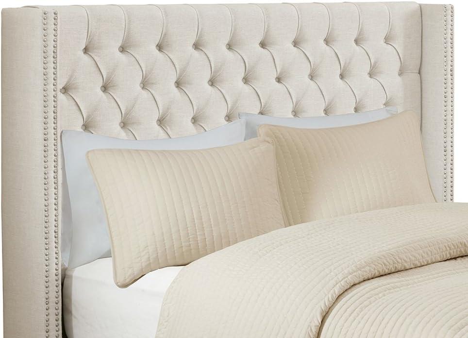 Amelia Upholstery Headboard Cream Queen