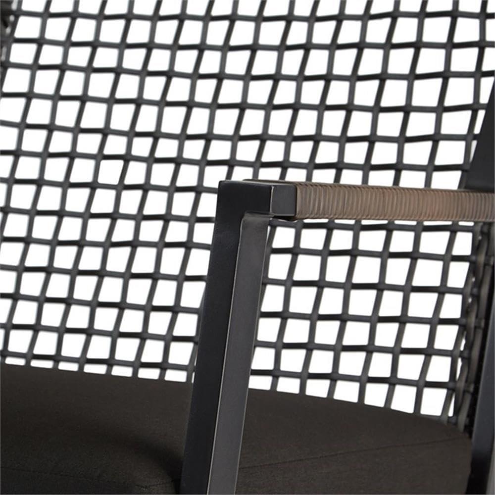 Real Flame Calvin Aluminum Patio Rocker in Black (Set of 2)