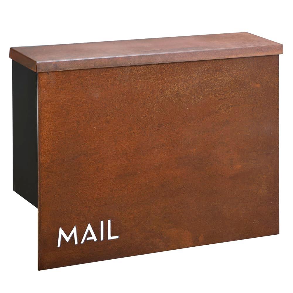 Wall Mounted Locking Mailbox - Rustic Modern Vintage Design from Bailey Boxes - The Rockdale - Elevate Your Exterior with a Top-Notch Custom Style Mailbox