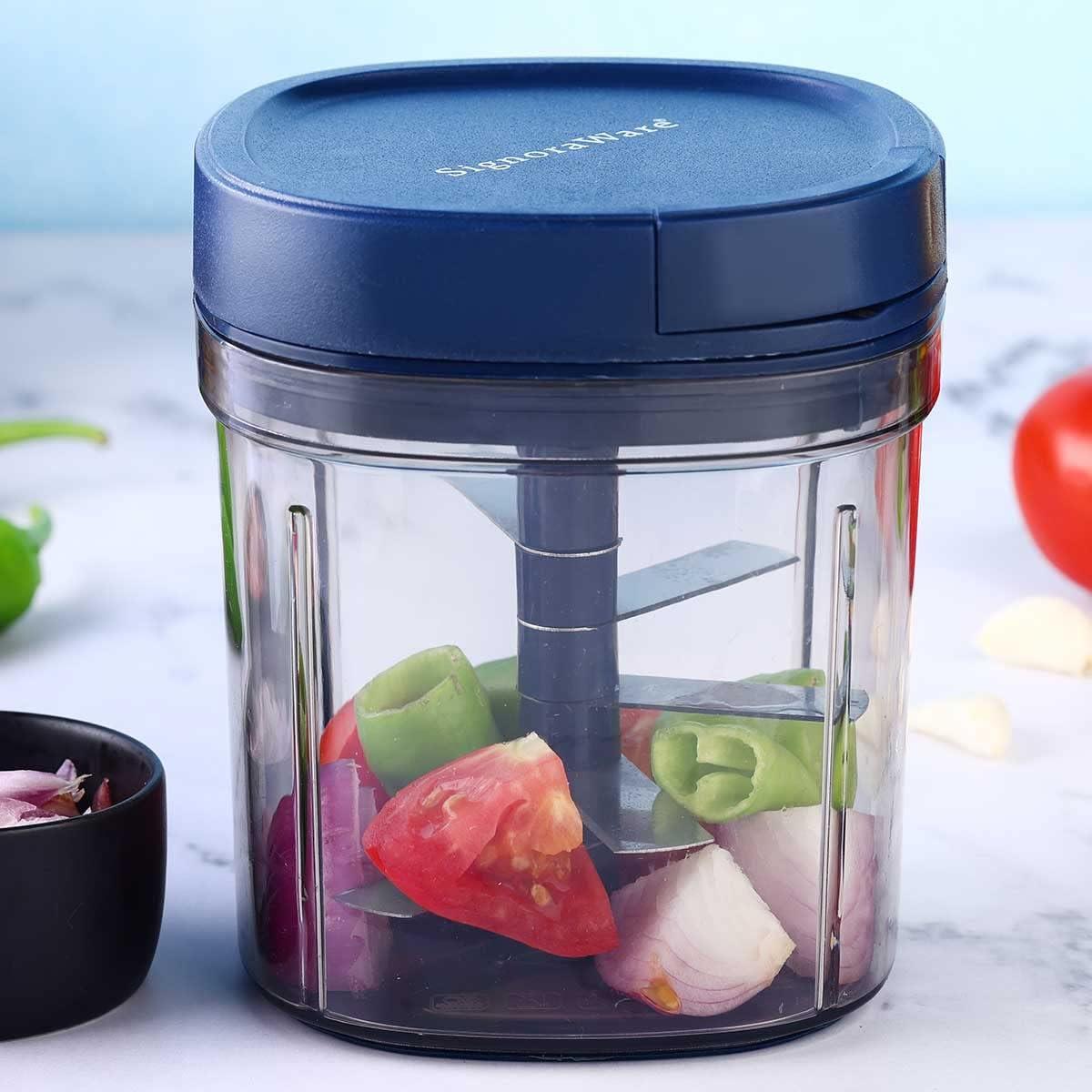 Signora Ware Manual Food Chopper & Processor for Vegetables & Fruits, 24 Oz