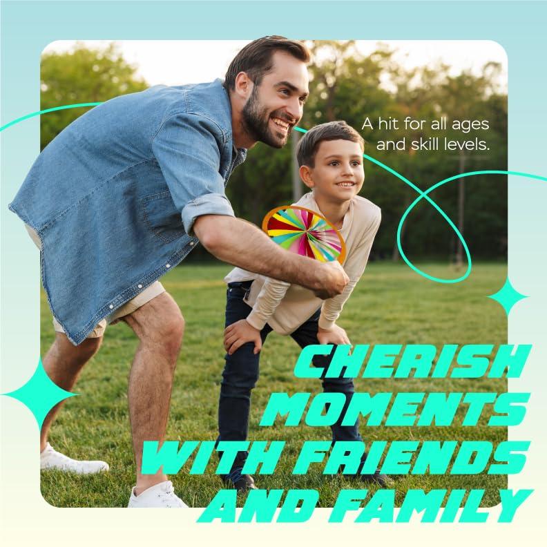 Sunlite Sports Rainbow Flying Ring, Outdoor Family Fun, Play in Park Beach Backyard, for All Ages - Green