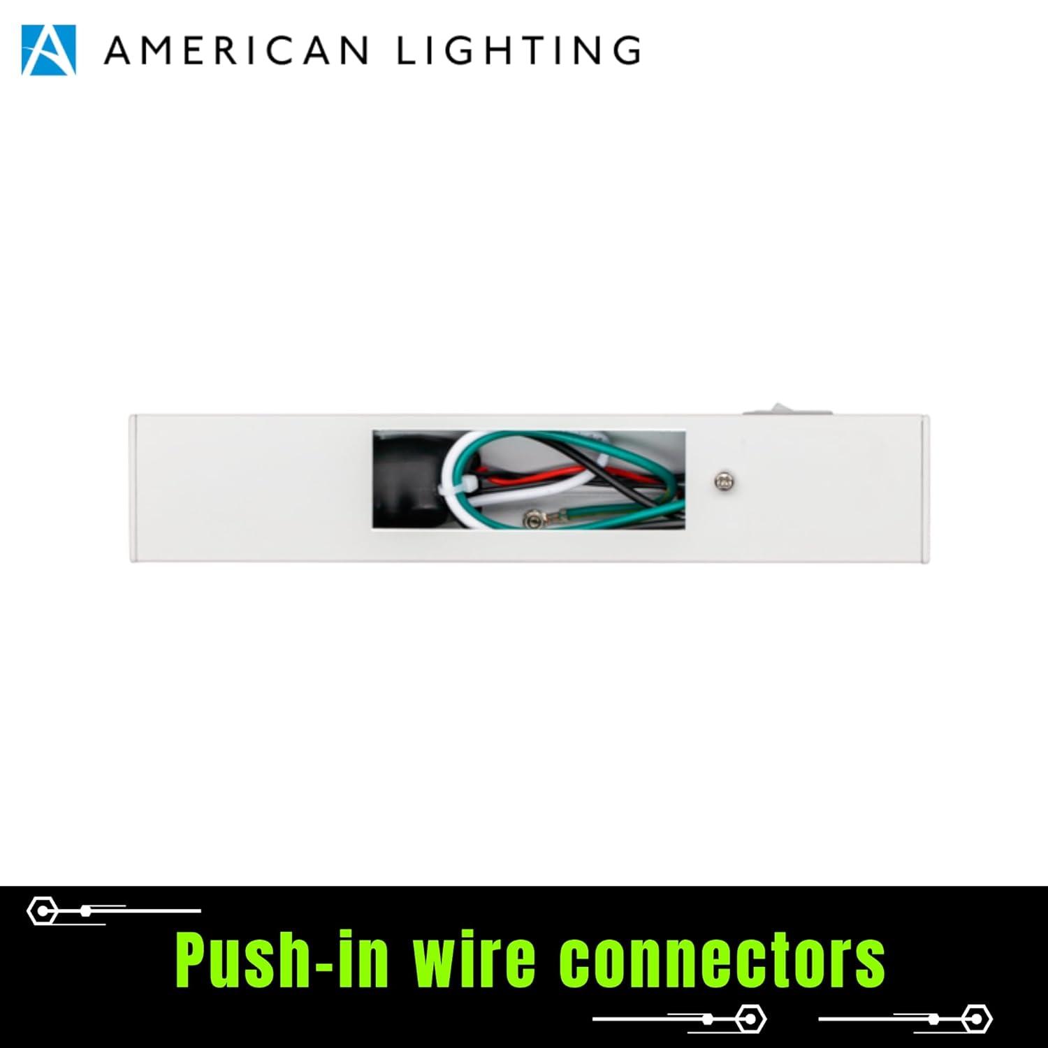 American Lighting UCR-5CCT-8-WH Undercabinet 8 in. 5CCT LED Courant, White Finish