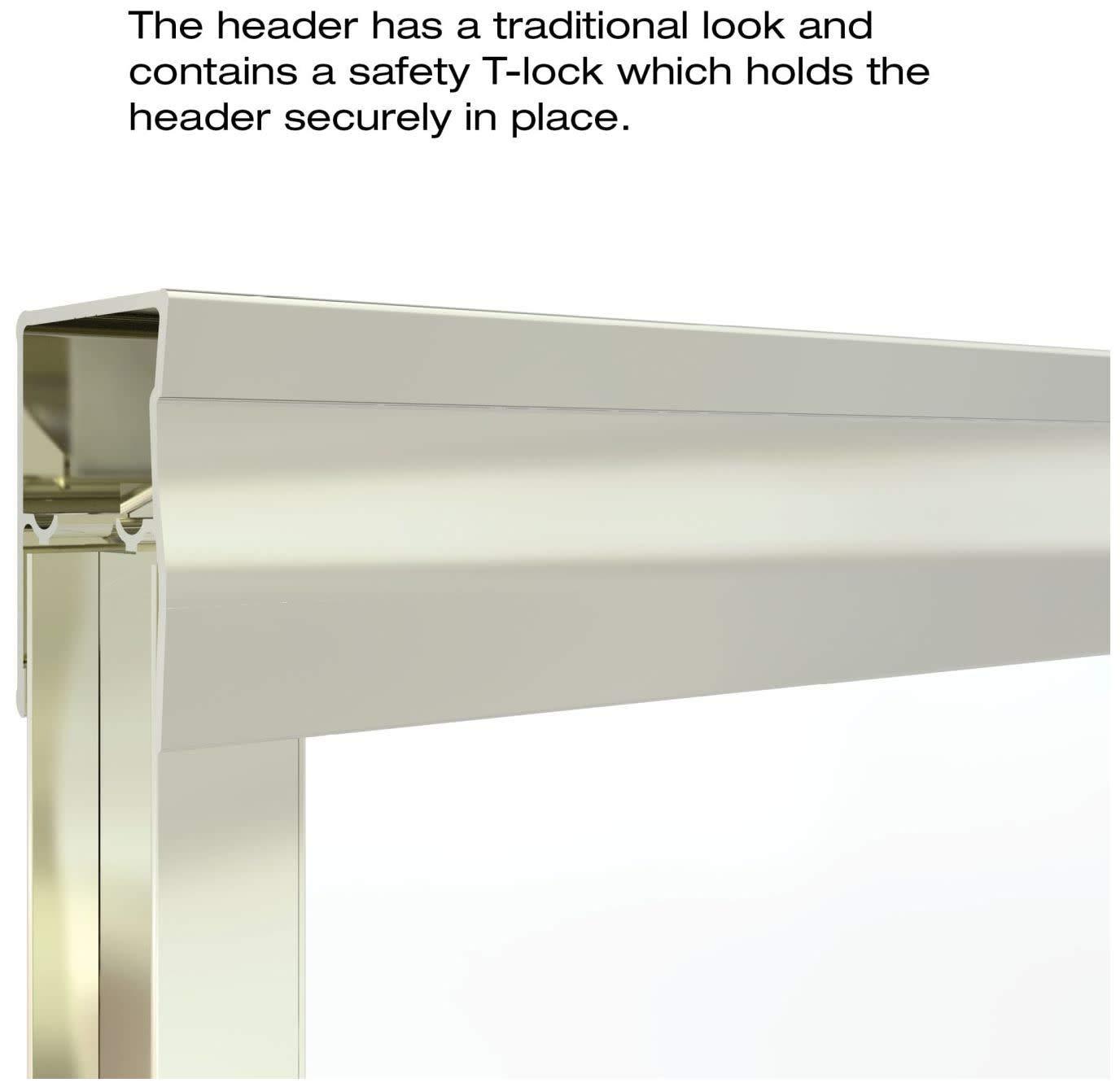 Classic Chrome Semi-Frameless Sliding Shower Door with Clear Glass