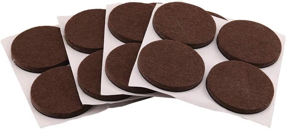 Prime-Line MP76705 Heavy-Duty Furniture Felt Pads, 1/4 In. Thick x 2 In. Diameter (16 Pack) , Brown