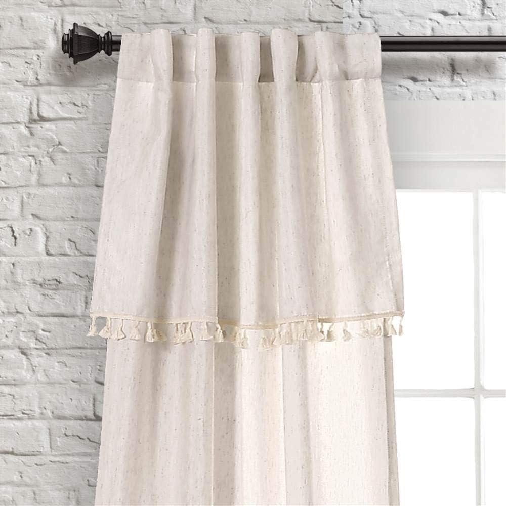 Lush Decor Solid Semi-Sheer Rod Pocket Curtain Panels (Set of 2)