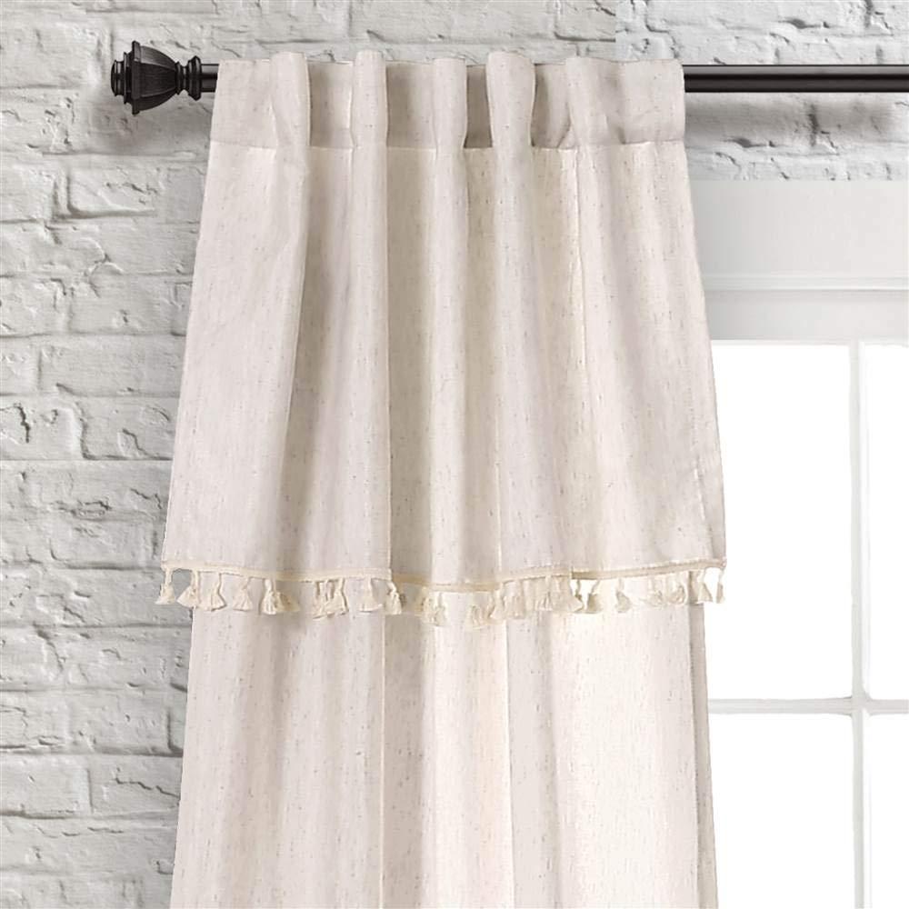 Lush Decor Solid Semi-Sheer Rod Pocket Curtain Panels (Set of 2)