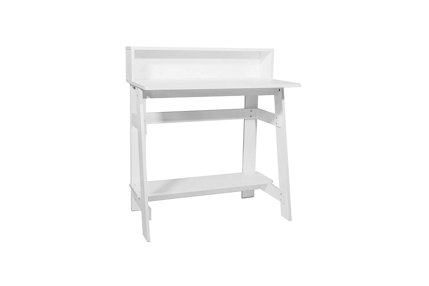 Lennox Computer Desk with Hutch, White