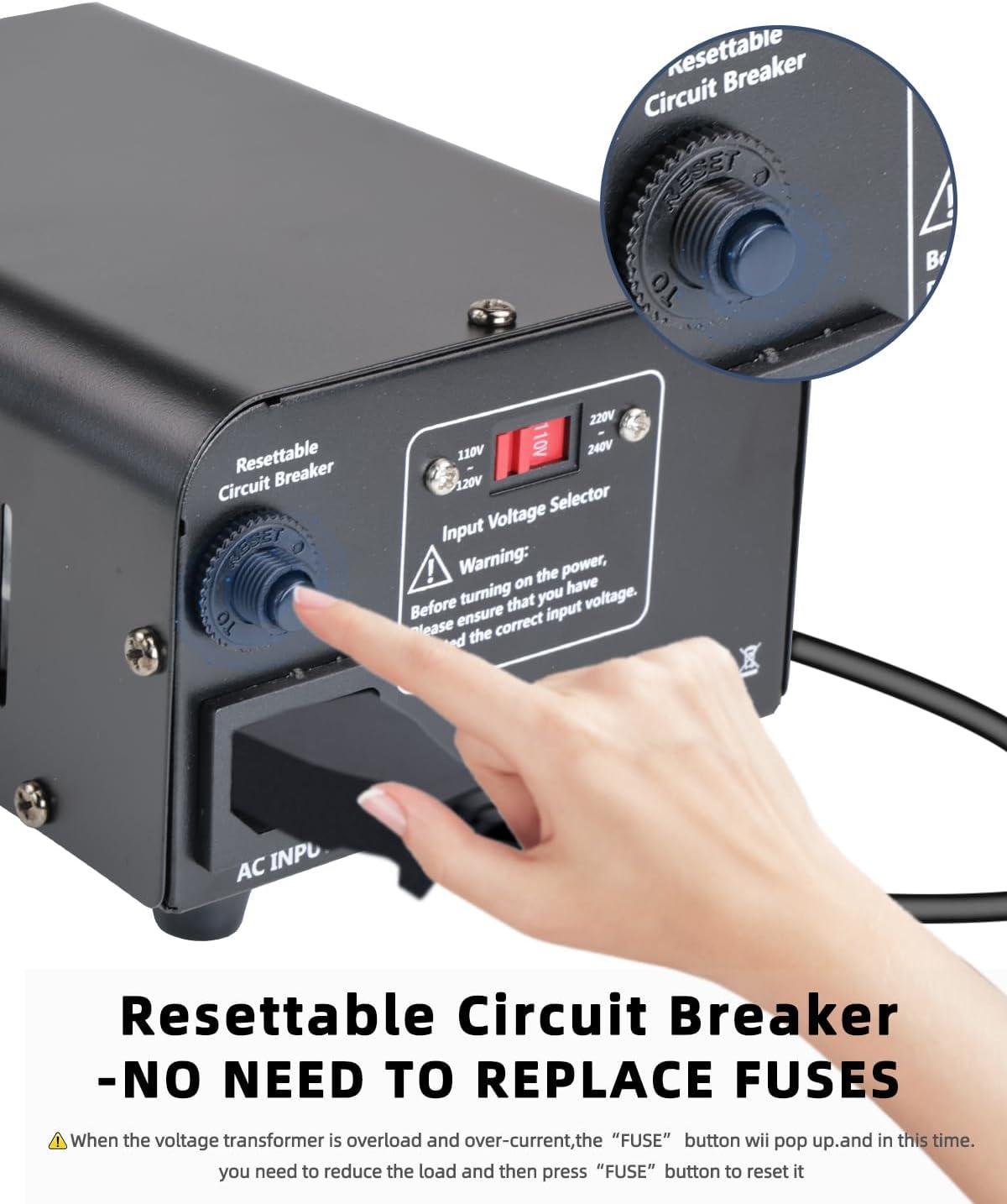 LVYUAN 500 Watt Voltage Transformer Converter Step Up/Down 110V 120V to 220V-240V / 220V-240V to 110V 120V