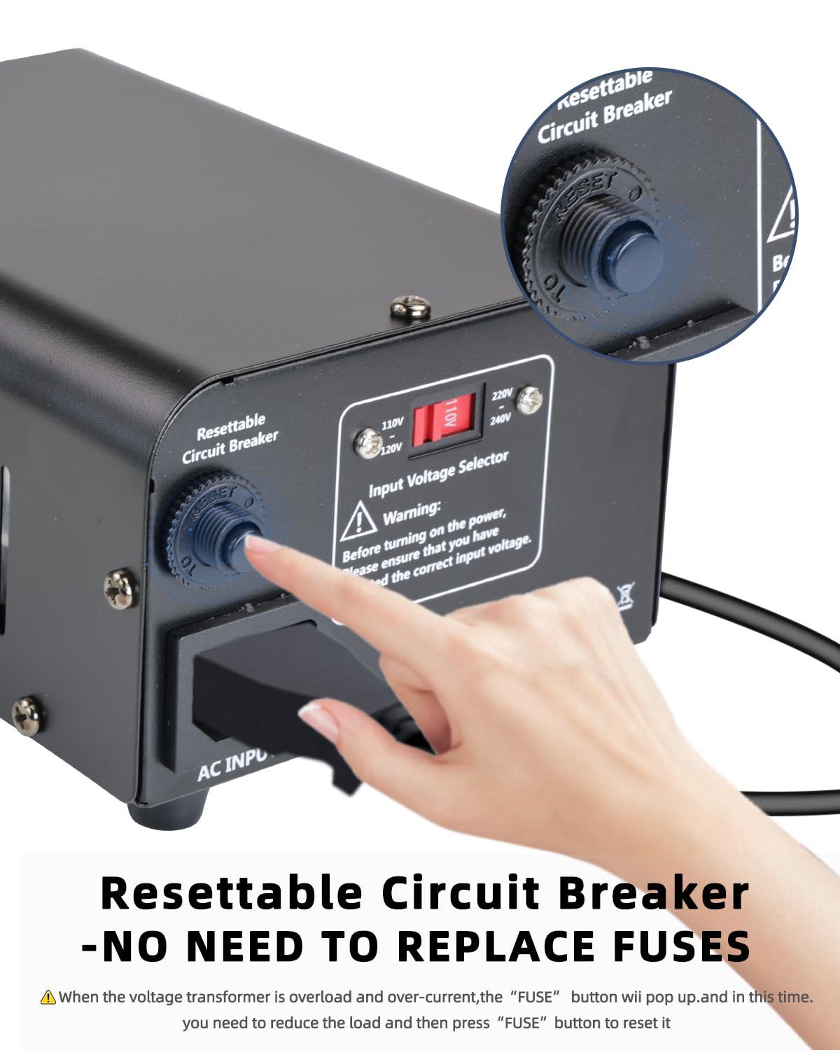 LVYUAN 500 Watt Voltage Transformer Converter Step Up/Down 110V 120V to 220V-240V / 220V-240V to 110V 120V