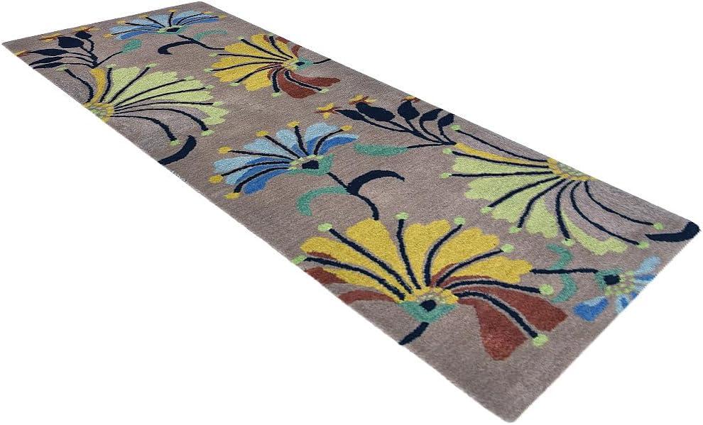 Rugsotic Carpets Hand Tufted Wool Eco-Friendly Area Rugs - 4'x6', Rectangle, Camel, Modern Contemporary Design, High Pile Handmade Anti Skid Rugs for Living Room, Bed Room (K00219)