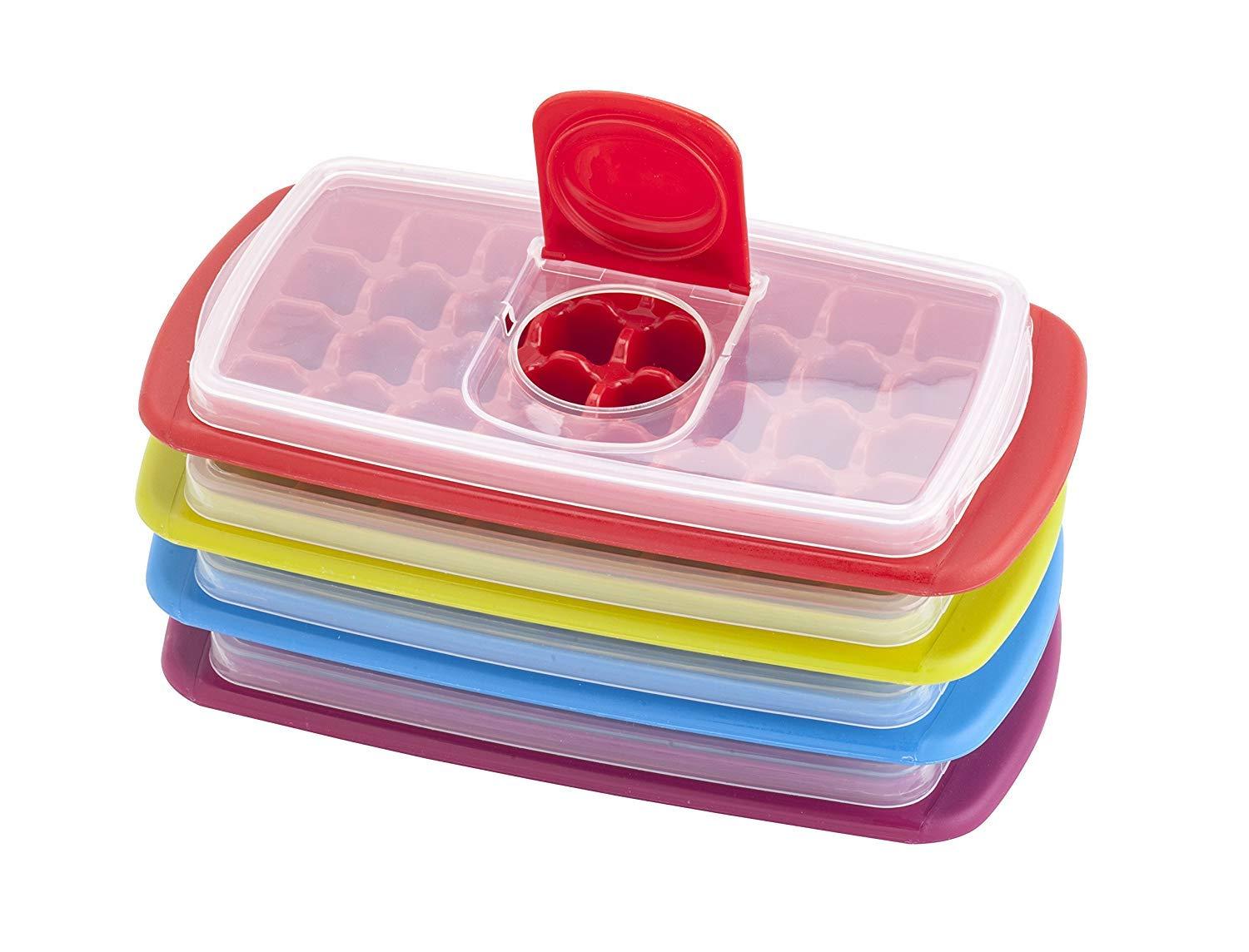 Joie Assorted Color Silicone Mini Ice Cube Tray with Lid