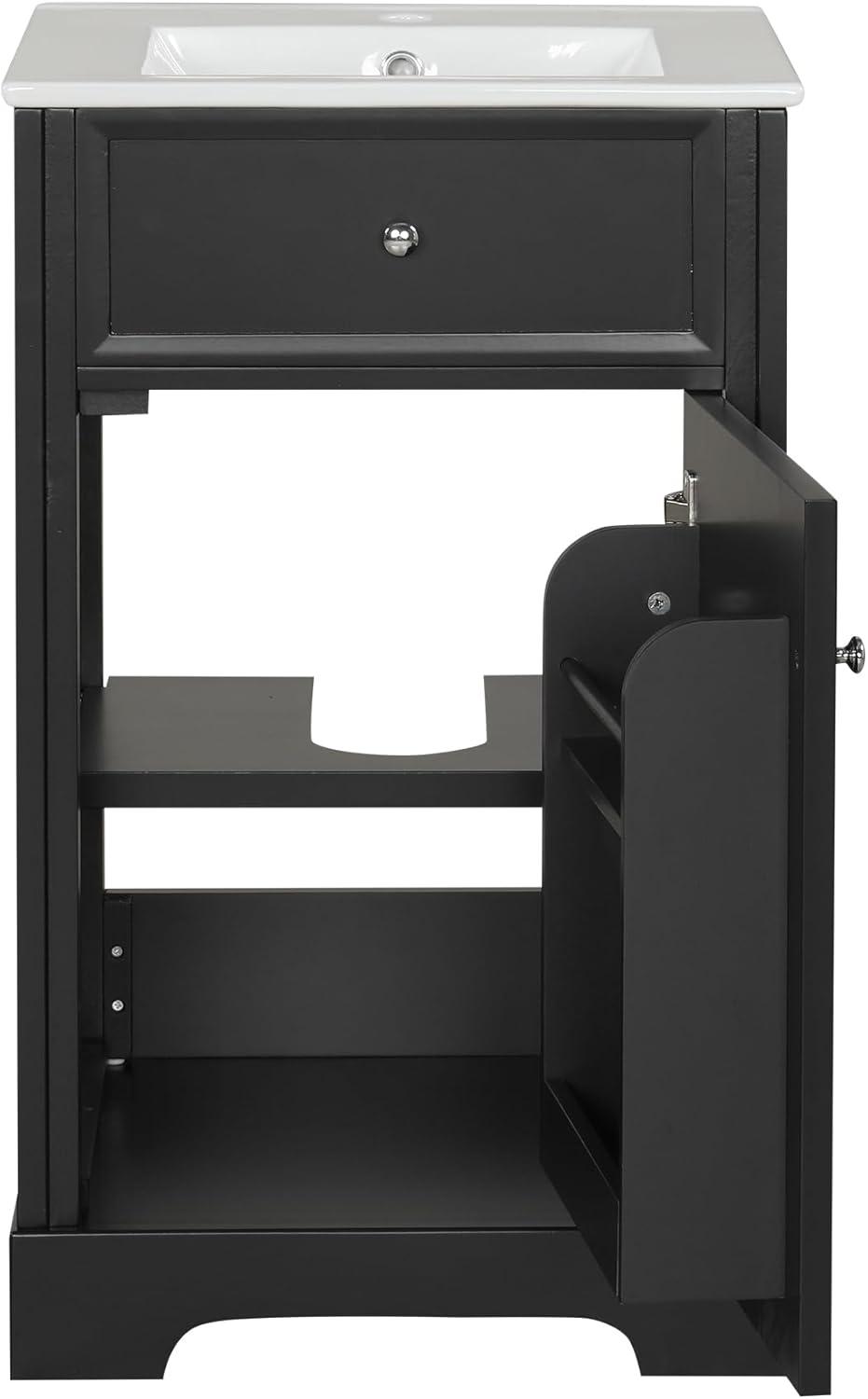 Jeltyprey 20" Bathroom Vanity with Sink, Bathroom Cabinet with Soft Closing Door