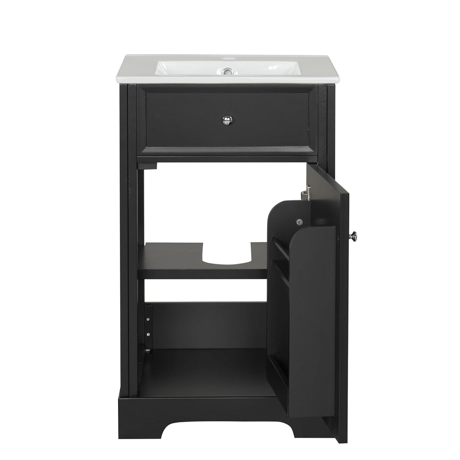 Jeltyprey 20" Bathroom Vanity with Sink, Bathroom Cabinet with Soft Closing Door