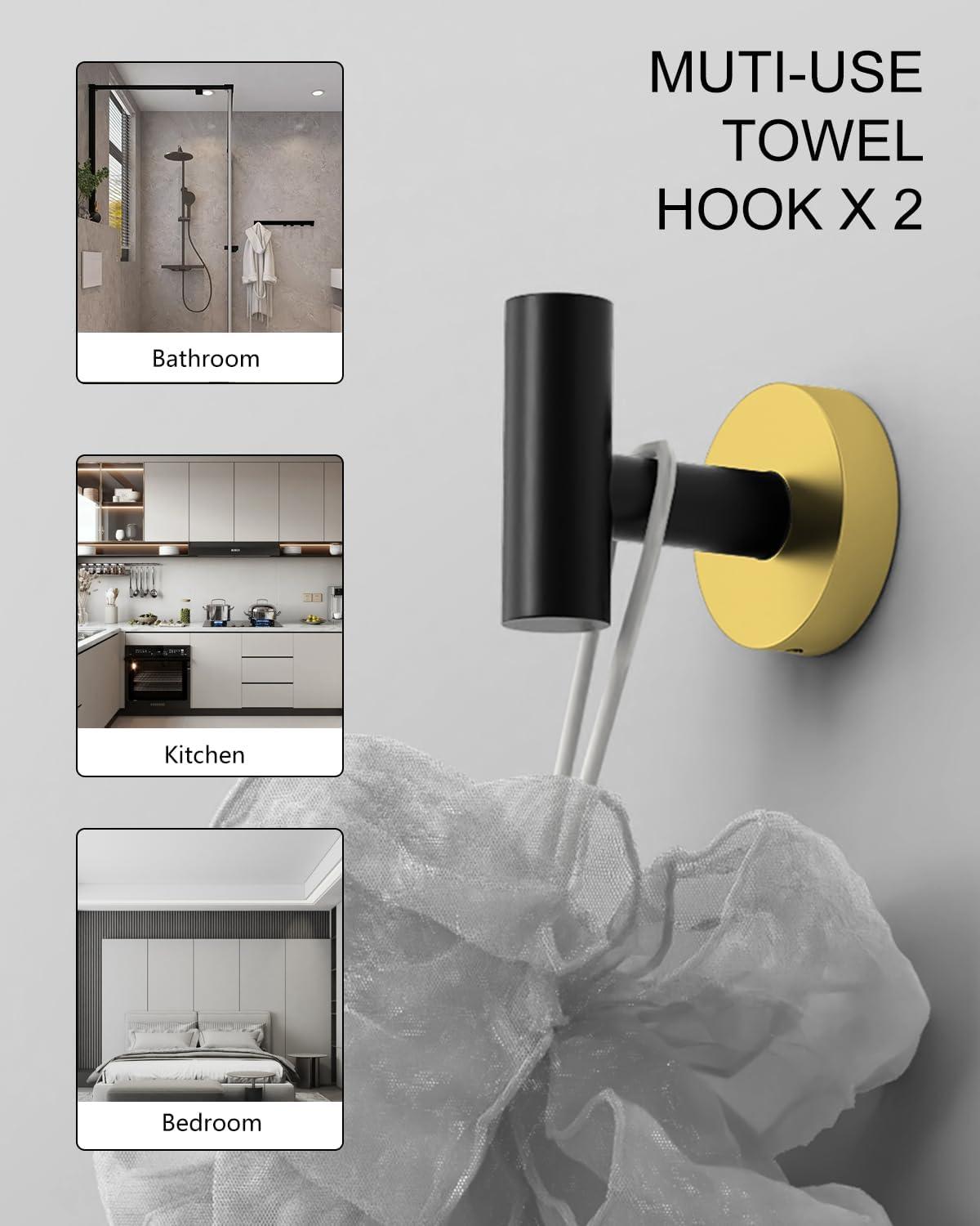 VIBRANTBATH A-91020-BG 5 - Piece Bathroom Hardware Set