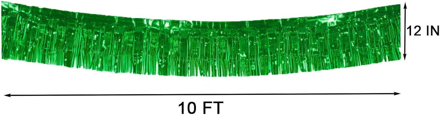 Beistle Green Metallic Plastic Fringe Drape Banner For Parade Floats Happy St Patrick‚Äôs Day Mardi Gras Decorations Tinsel Curtain Photo Booth Prop Backdrop Birthday Party Supplies