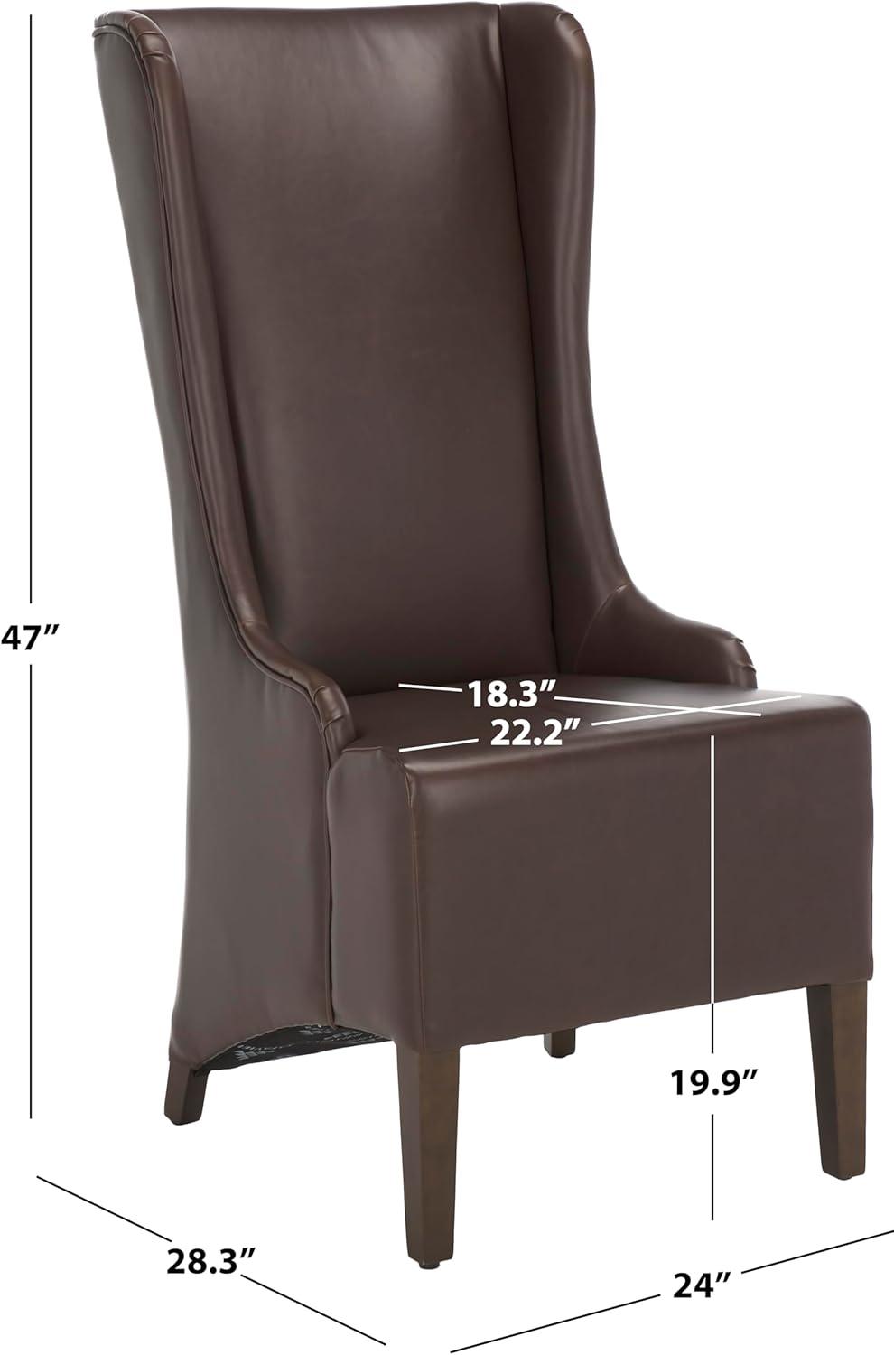 Bacall 20" H Dining Chair - MCR4501 - Antique Brown - Safavieh Couture