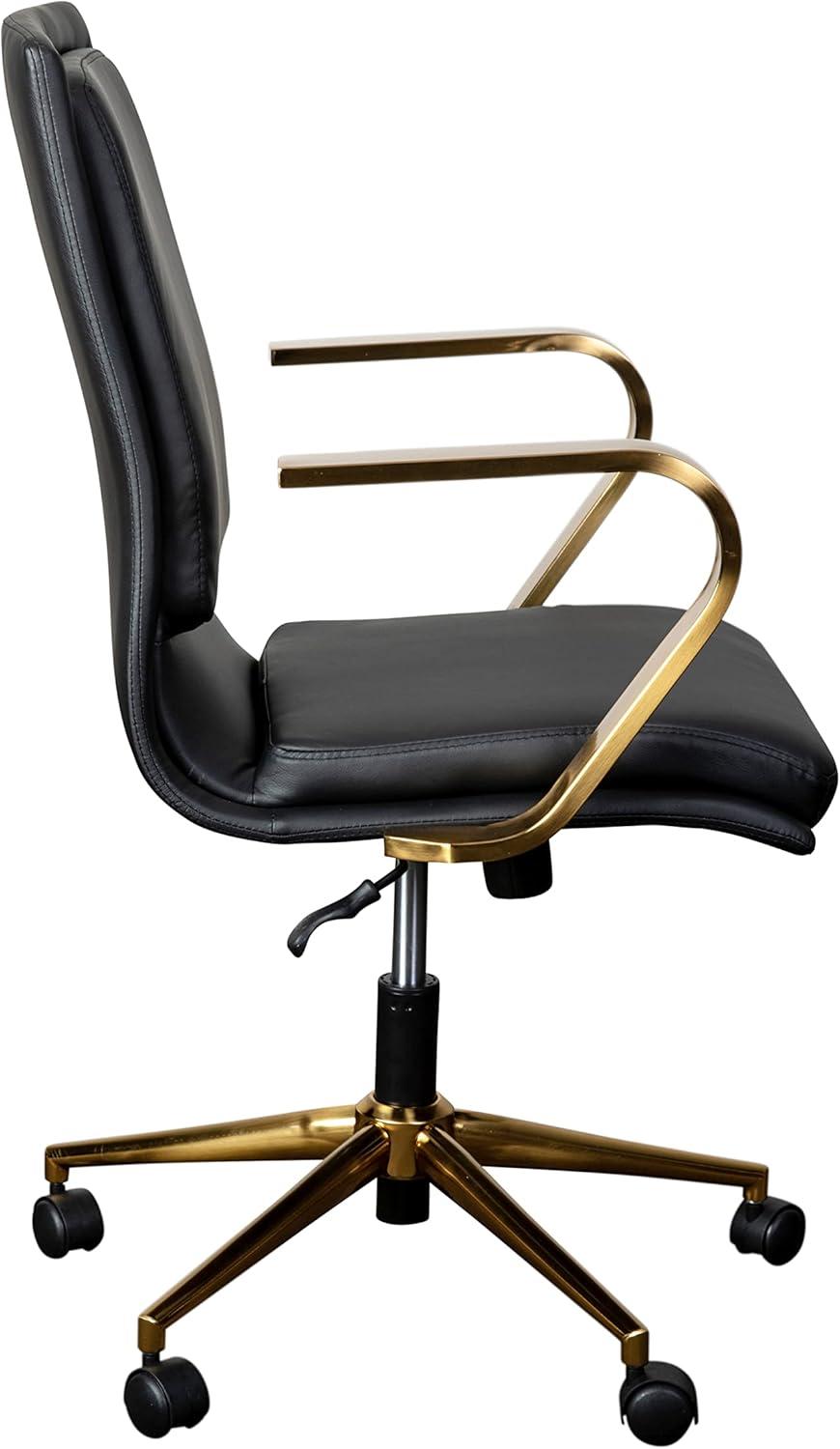 Flash Furniture Mid-Back Designer Upholstered Swivel Executive Office Chair with Armrests by Flash Furniture