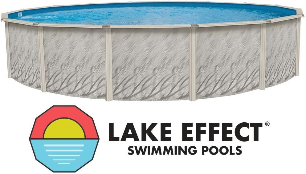 Lake Effect Pools 12' x 48" Round Bermuda Galvanized Painted Steel Above Ground Swimming Pool