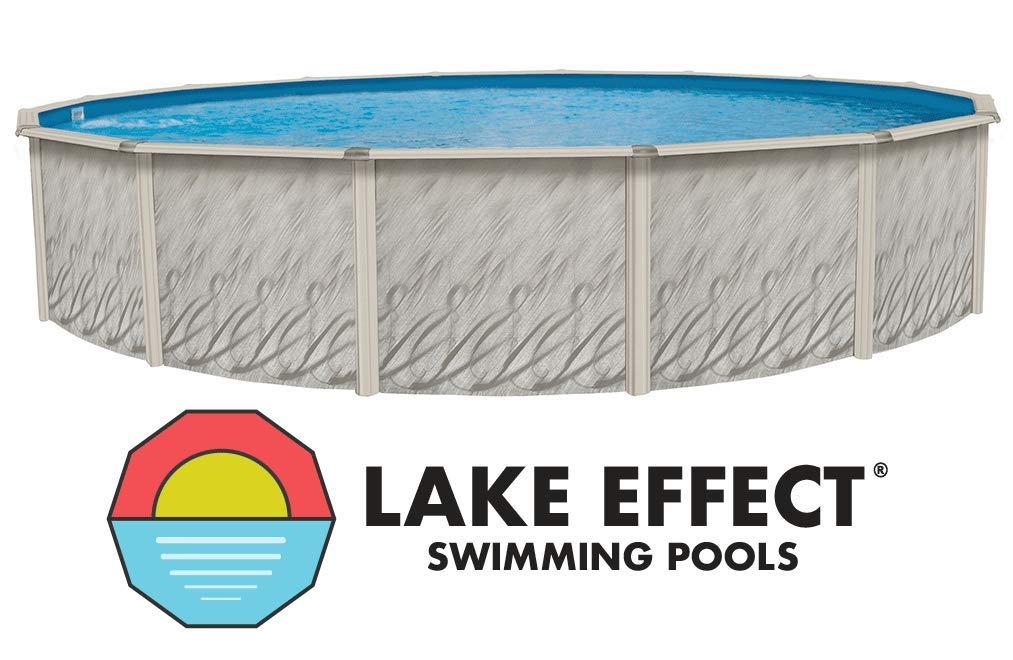 Lake Effect Pools 12' x 48" Round Bermuda Galvanized Painted Steel Above Ground Swimming Pool
