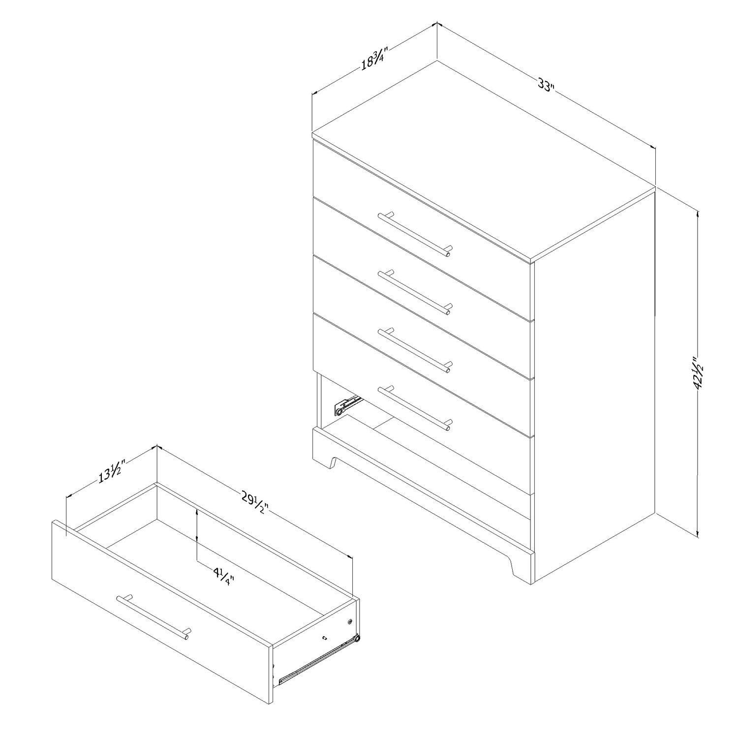 Primo 5 Drawer Chest