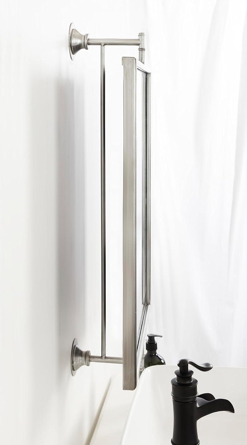 20"x31" Darbridge Rectangle Pivot Mirror Silver - Kate & Laurel All Things Decor