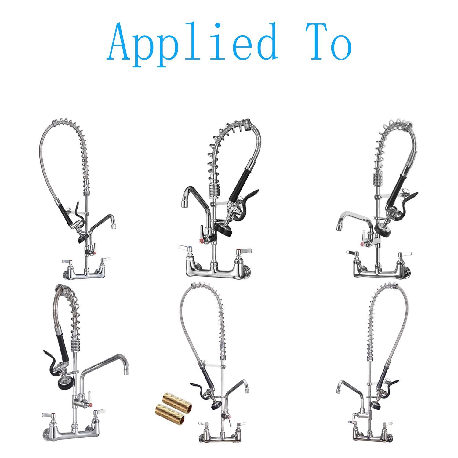 KWODE Pre-rinse Hose 38 Inch Flexible Stainless Replacement Hose for All Brand Commercial Kitchen Sink Faucet with 7/8”-20NPT Female Thread (96CM/38”)